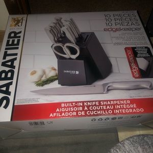 Sabatier Self-Sharpening Edgekeeper 10 Piece Forged German Steel Knife Set